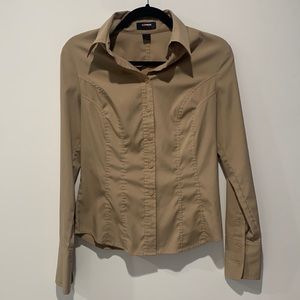 Express/ Button down Shirt/ Size 4/ Tan
